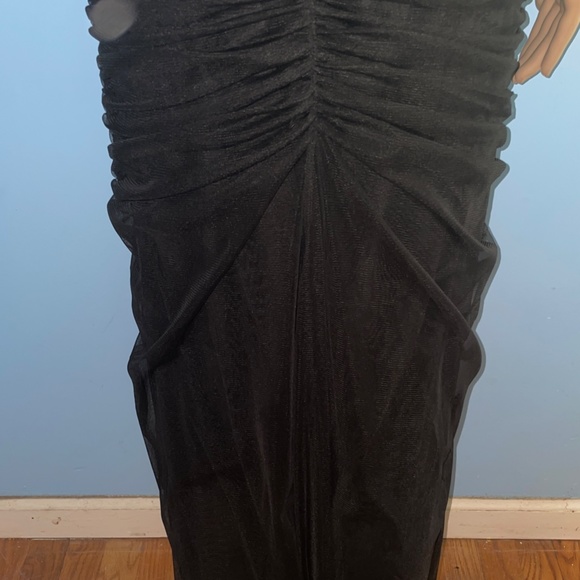 Cecelia De Bucourt Shirred Black Mesh Gown-NOS - Picture 4 of 9